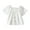 White, variant on WQQZJJ Teen Girls Short Sleeve Tops, Cotton Comfort Blouse Solid Color Square Neck Shirt Button Pleated Shirts