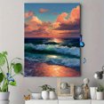 thumbnail image 4 of Qisvanset 12x16 Inch Crimson Moon Great Waves Canvas Print Wall Art, 4 of 5
