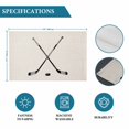 thumbnail image 6 of Beige Placemats Set of 8, Simple Gradient Ice Hockey Funny Sport Game Art Placemats for Dining Table, Place Mats for Kitchen Tabletop, Waterproof Wipeable Dining Table Mats Set, 6 of 9