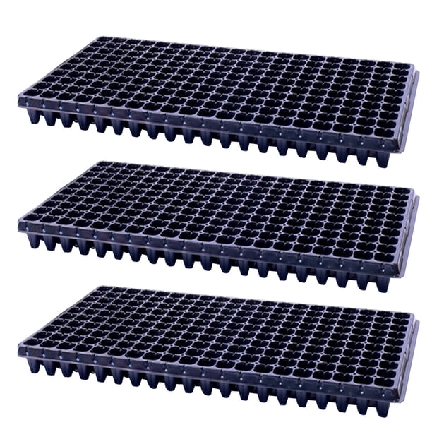 Bandeja para Semilleros - Kit de Semilleros de Plástico para Jardinería 3PCS para Plantación de Hortalizas Flores Balcón Interior