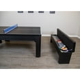 Hathaway Park Avenue 7Foot Pool Table Tennis Combination with Dining Top, Two Storage Benches