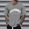 thumbnail image 2 of Camiseta oversize de verano para hombre, cuello redondo, manga corta, estampado urbano, informal - Poliéster/spandex, corte holgado, estilo deportivo/urbano, 2 of 4