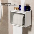 thumbnail image 1 of Toilet Paper Organizer Waterproof High Capacity Dust-proof Transparent Multifunctional Wall Mounted Roll Paper Box Home Supplies, 1 of 8