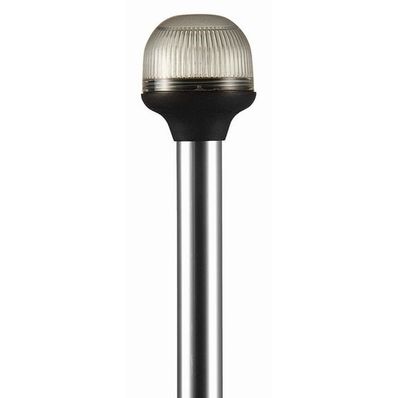 Attwood 2NM All-Round Anti Glare Fold-Down Lights with Black Composite Lightarmor Base & Aluminum Pole