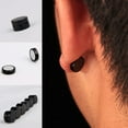 thumbnail image 2 of Jiaroswwei 1 Pair Magnet Round Clip On Magnetic Ear Stud Earrings No Piercing Men Women, 2 of 6