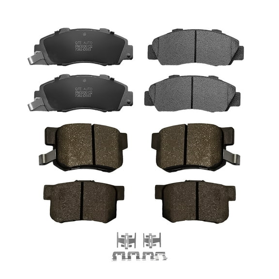 Set of 8 Front-Rear Ceramic Brake Pad Kit For 1993-2002 Honda Accord EX, LX, SE, 10th Anniversary