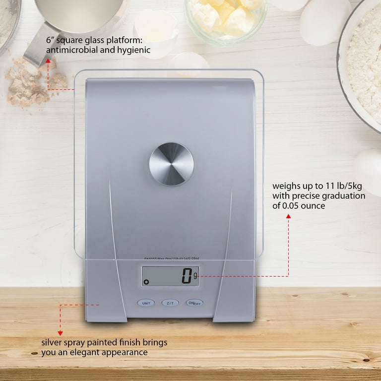 Smart Weigh 11 lb. Digital Kitchen Food Scale, Mechanical Accurate Weight  Scale with 5-Unit Modes, Grams and Ounces for Weight Loss,Weighing