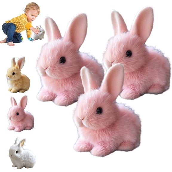 Bunby - My Realistic Bunny Toy,Realistic Bunny Toys for Kids That Move,Realistic Baby Bunny Toy Can Walk and Talk,Easter Plush Interactive Realistic Bunny Robot