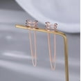 thumbnail image 6 of 925 Sterling Silver No Piercing Cuff Earrings Chain for Women Wrap Earrings Tassel Clip On Ear, 6 of 13