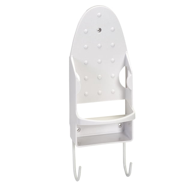 Organizador para lavandería 360, soporte de pared para plancha, blanco