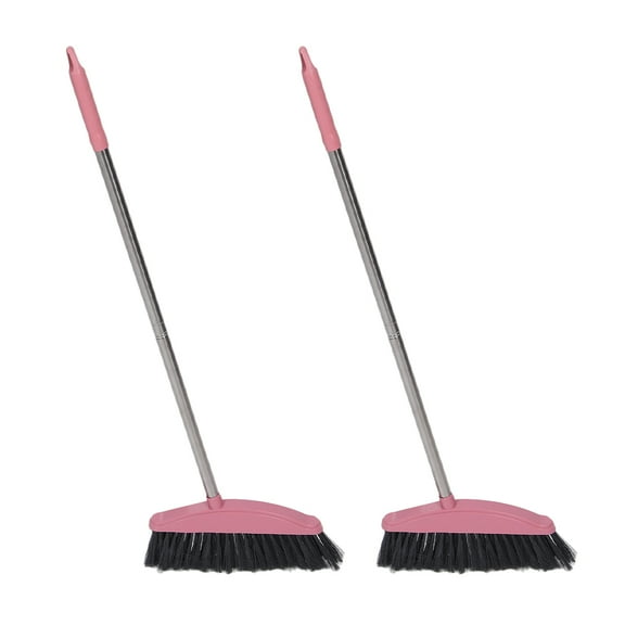 LABSERRON Whisk Broom Pink Thick Construction 2Pcs 34.4X12X1.2In