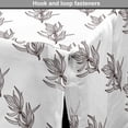 thumbnail image 4 of Plants Dog Crate Cover, Floral Theme Stem Leaves Images Tarragons Pattern on Plain Background, Easy to Use Pet Kennel Cover for Medium Large Dogs, 35" x 23" x 27", White and Pale Taupe, by Ambesonne, 4 of 6