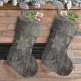 thumbnail image 4 of Beautynvta Christmas Stockings, 17.7'' Gray Large Velvet Snowflake Christmas Stockings Holiday Candy Gift Bag, Personalized Xmas Stockings for Fireplace Family Christmas Decorations, 4 of 9