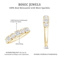 thumbnail image 5 of Rosec Jewels Moissanite Half Eternity Band for Women - Moissanite Bezel Set Ring - D-VS1 Quality Certified, 18K Yellow Gold, US 6.00, 5 of 8