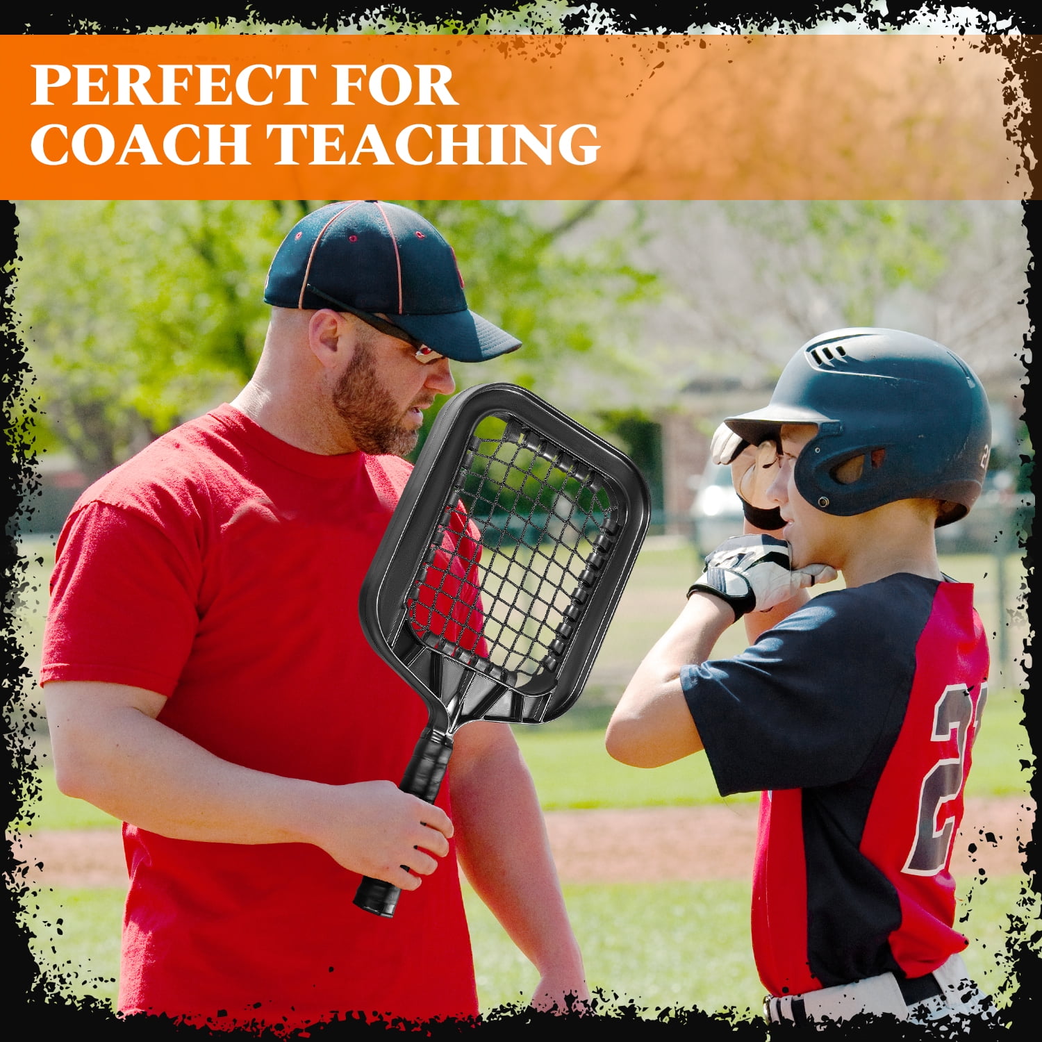 ‌FITPLAY Baseball Racket for Fly Balls, 14 Oz Fungo Racket Baseball and Softball, Practice Hitting Grounders and Pop Flies (New)