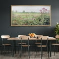 thumbnail image 2 of IDEA4WALL Extra Large Framed Canvas Print Wall Art Purple Wildflowers Field in Mist Fine Art Nature Wilderness Retro Floral Wall Decorative Oversized Artwork Relax/Calm for Living Room - 60"x30", 2 of 5