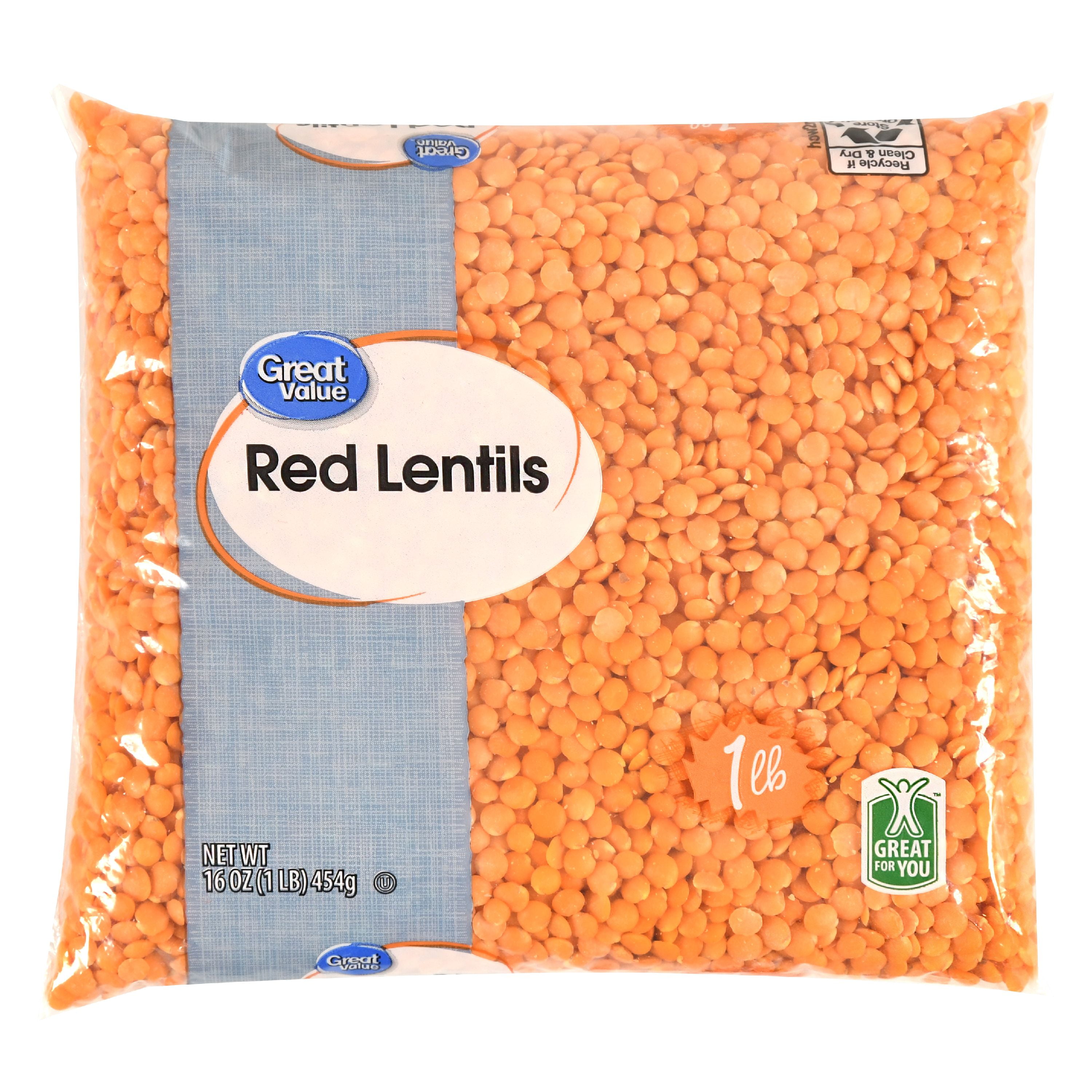 Great Value Red Lentils, 16 oz