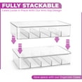 thumbnail image 4 of Sorbus Clear Storage Case - Multipurpose Stackable Organizers and Storage Container for Sorting Jewelry, Small Toys, and More, - Storage Bins with Hinged Lid Includes 5 Sections Each (3 Pack), 4 of 7