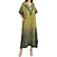 thumbnail image 5 of Miss Lavish London Women’s Paisley Floral Print Polyester Kaftan Dress with V Neck & Pockets (S–3XL), 5 of 7