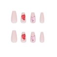 thumbnail image 2 of Coffin Nails Press On, Long Matte Fake Nails, Abstract Glue on Nails, Full Cover Acrylic Nails 24PCS Adepaton CZMR-ZC197, 2 of 7