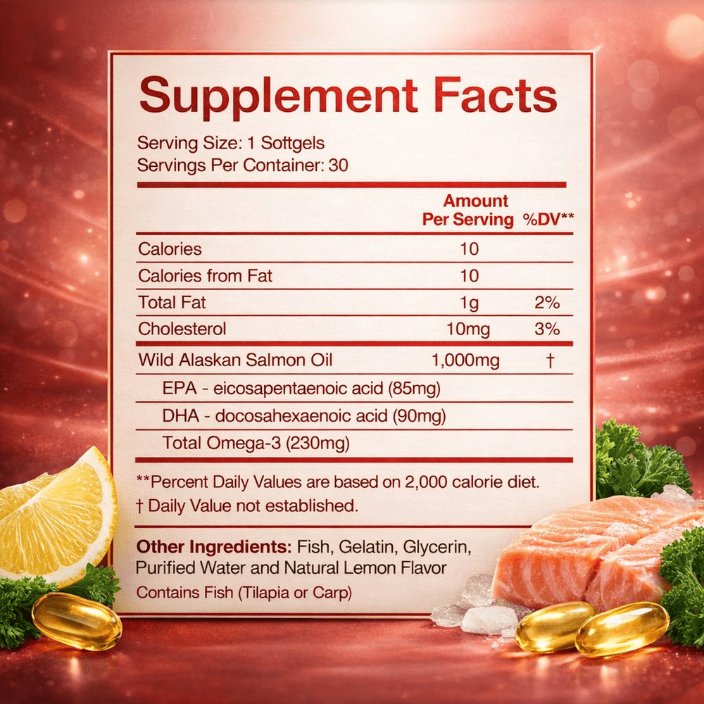 Dr. Colbert, MD Wild Alaskan Salmon Omega-3 | 1,000mg Salmon Oil | Omega-3, | DHA & EPA  | 30 Day Supply | 30 Softgels