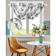 thumbnail image 3 of Waterfall Valances for Windows, Black Grey Forest Kitchen Sheer Valance Curtains, Contemporary Silhouette Abstract Art Rod Pocket Elegant Swag Valances for Living Room Bedroom, 47.2"x38.5", 2 Panel, 3 of 8