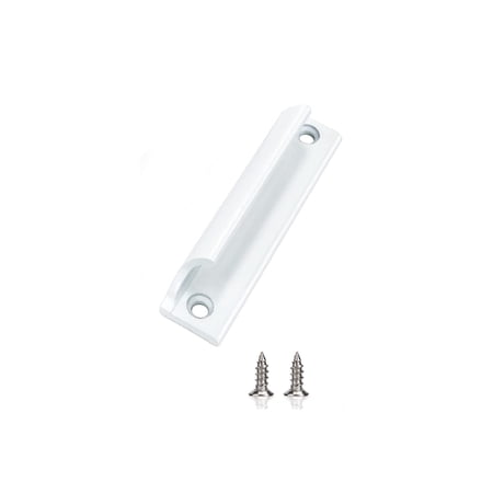 2-Pack Sliding Door Handles – Aluminum Alloy Curved Pull Handle, 9cm Length, White Finish, Screws Included – For Balcony, Cabinets, Wardrobes