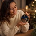 thumbnail image 5 of MYUNNIL Glowing Christmas Ornament Ball, 3.14" Mini Shatterproof Light-Up Night Scene Clear Globe Pendant with Warm LED Light for Xmas Tree Home Party Decor, 5 of 6
