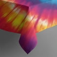 thumbnail image 4 of Colorful Rainbow Tie Dye Spiral Pattern Rectangle Tablecloth 60"x102",Waterproof Polyester Rectangle Table Cloth, Wipeable Spillproof Polyester Tablecloth for Dining, Camping, Indoor and Outdoor, 4 of 6