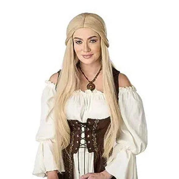XL Maiden Adult Wig (Blonde)