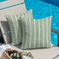 thumbnail image 2 of Throw Pillow Covers 16x16 Inch, Sage Green Decorative Pillow Cases for Couch Sofa Bed, Bohemia Modern Simple Vertical Stripes Cotton Linen Square Home Decor Pillowcases with Hidden Zipper, 2 of 9
