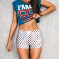 thumbnail image 3 of Naloa Red Blue Polka Dots Biker Shorts for Women Seamless Scrunch Short Women’s Yoga Shorts for Gym Running Sport Shorts - XX-Large, 3 of 9