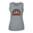 thumbnail image 2 of Women's Levelwear  Gray Anaheim Ducks Macy Banner Arch Tank Top, 2 of 3