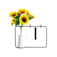 thumbnail image 1 of Numeros romanos uno en negro silueta Tarjeta de bendición de jarrón de girasol artificial, 1 of 3