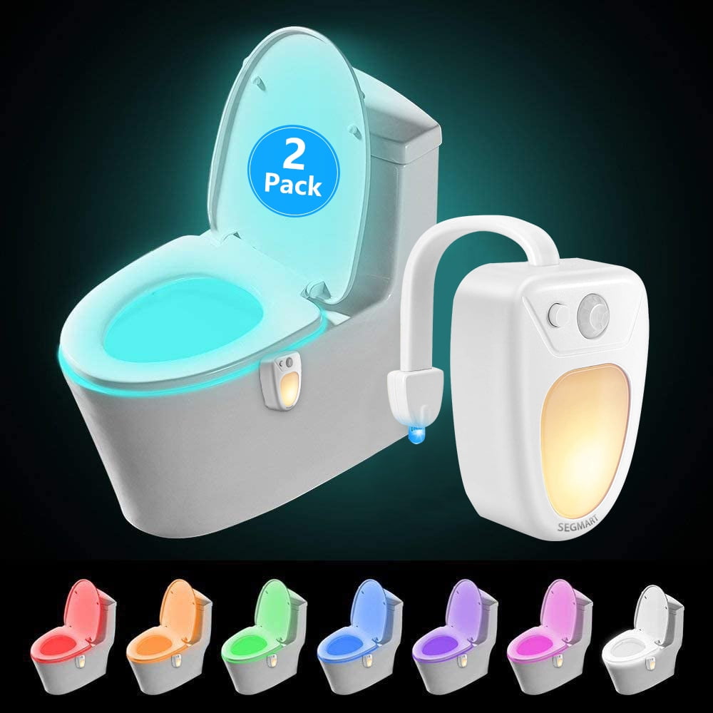 Toilet Night Light Motion Activated 8 Color Changing,Seat Light 2 Modes Light D 