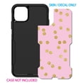thumbnail image 2 of DistinctInk Custom SKIN / DECAL compatible with OtterBox Commuter for iPhone 11 (6.1" Screen) - Pink & Gold Print - Polka Dots Pattern, 2 of 5