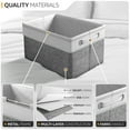 thumbnail image 6 of Sorbus Fabric Storage Bins for Shelves - 15" Sturdy Collapsible Baskets with 2 Handles, 6-Pack for Home Organization, Closets, Toys, Clothes, White/Gray, 6 of 7