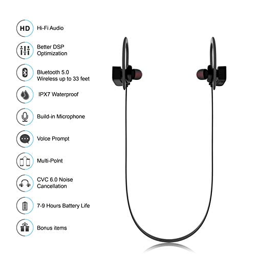Bluetooth headphones hussar magicbuds best wireless sports earphones with mic hotsell