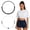 Black+white, variant on Crop Tuck Band for Women: Elastic Tucking Belt for Shirts & Sweaters, Adjustable Crop Tool for Oversized Tops, 2 Pack