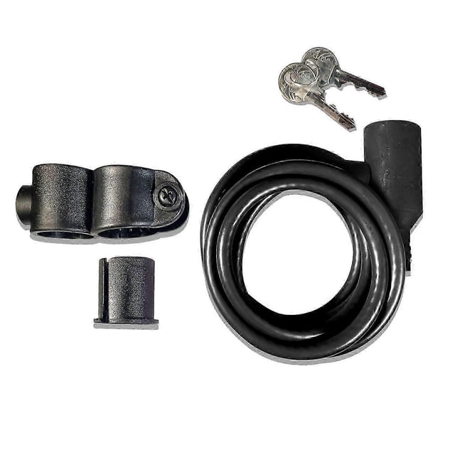 Safety Bicycle Bike 6' 1.8m Key Lock Cable (Black)