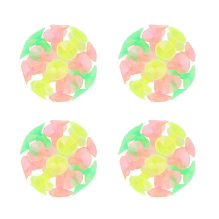

OUNONA 4PCS Kids Multicolored Suction Cup Ball Flash Luminescence Plaything Party Toy for Children