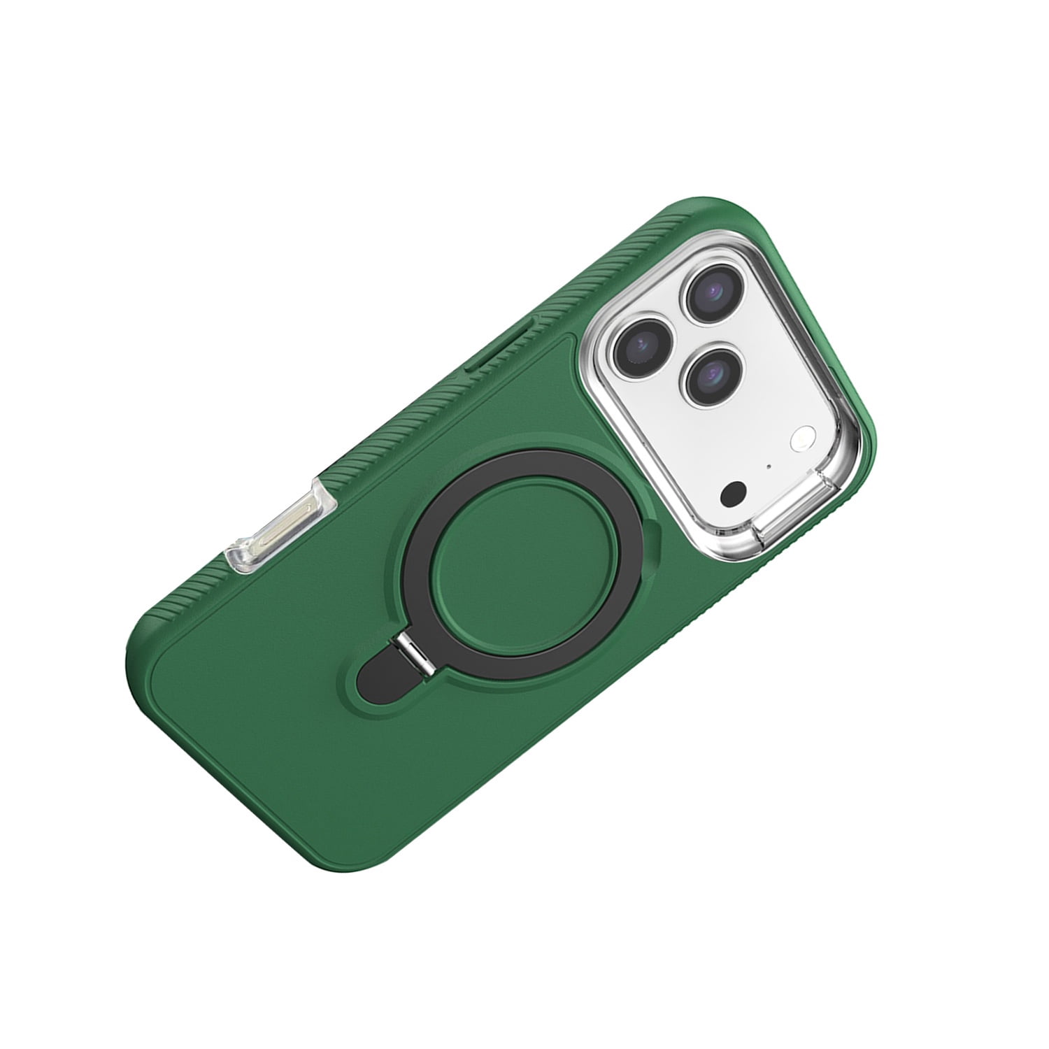Impact Resistant Cover with Stand and Wireless Charging Compatibility for iPhone 17 Pro Max - Dark Green
