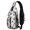 French Bulldog and Dog Paw Print, variant on French Bulldog and Rose Purple Pattern Sling Backpack, Cycling Sling Bag with Earphone Port, Adjustable Strap Gift Ideas for Holiday Birthday Gifts