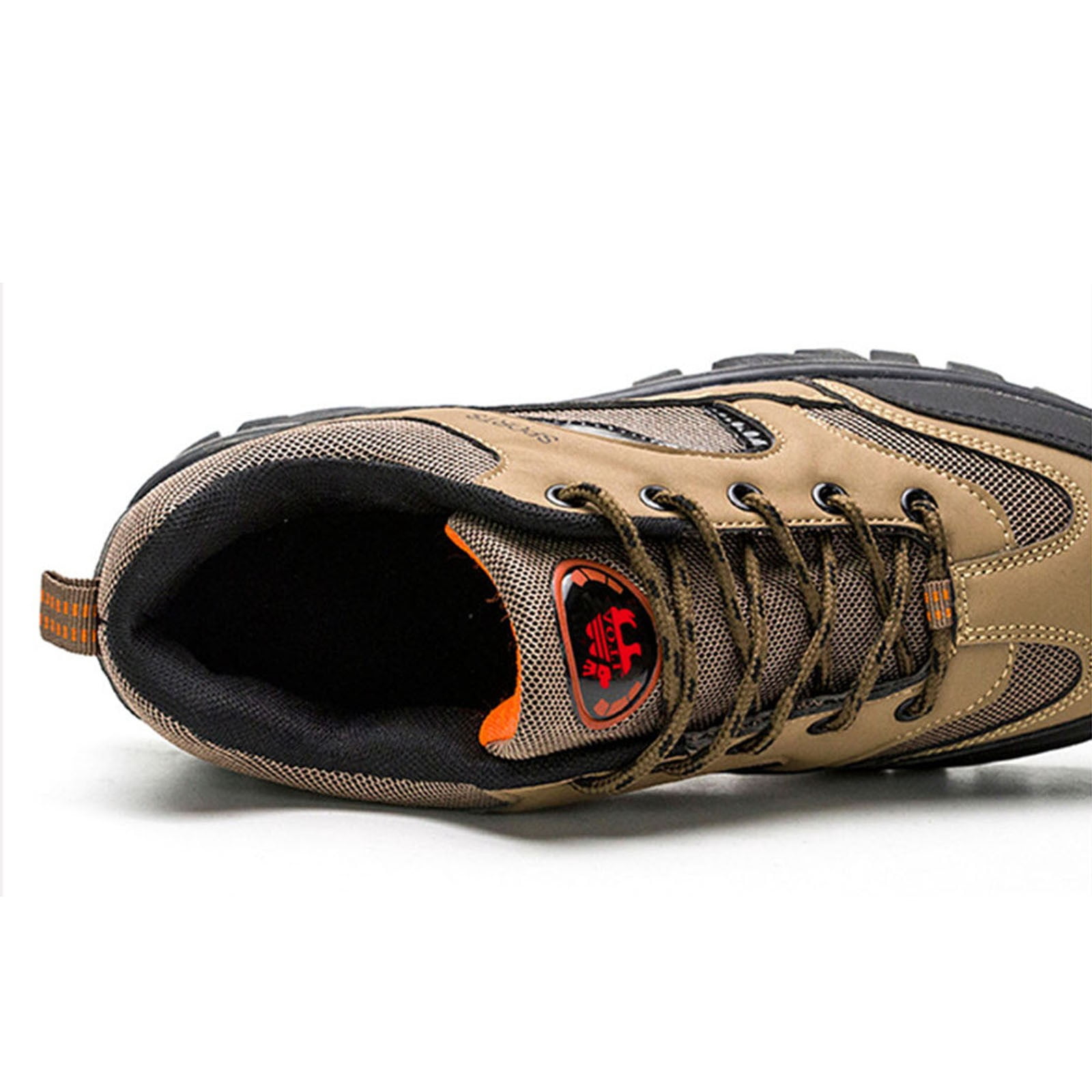 Brown Men'S Hiking Shoes Round Toe Anti Slip Wear Resistant Comfortable Lightweight Outdoor Walking Footwear For All Seasons And Activities Size 39