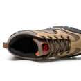 thumbnail image 6 of Mens Faux Leather Hiking Shoes Lightweight Breathable Anti-Slip Low Top Sneakers for Walking Trekking Outdoor Shoes with Arch Support Size 6-9.5 Brown, 6 of 9