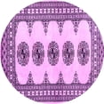 thumbnail image 1 of Ahgly Company Indoor Round Persian Purple Traditional Area Rugs, 6' Round, 1 of 4