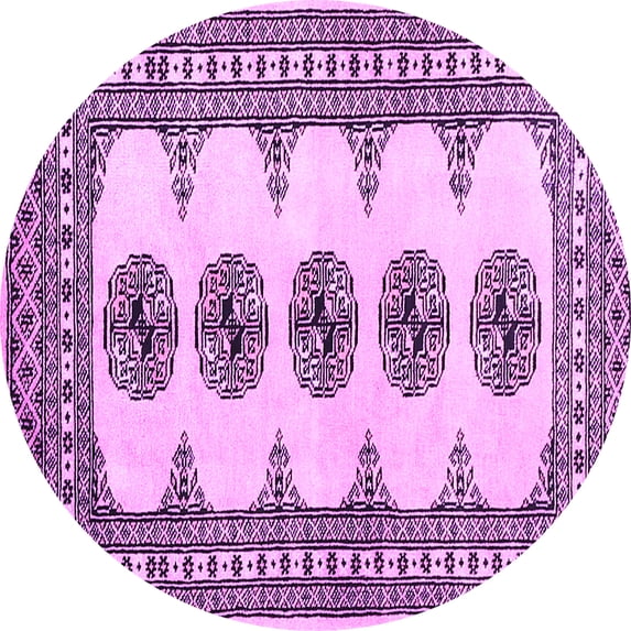 Ahgly Company Indoor Round Persian Purple Traditional Area Rugs, 6' Round