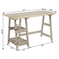 thumbnail image 2 of Scranton & Co Contemporary Wood Trestle Desk in Weathered White, 2 of 2