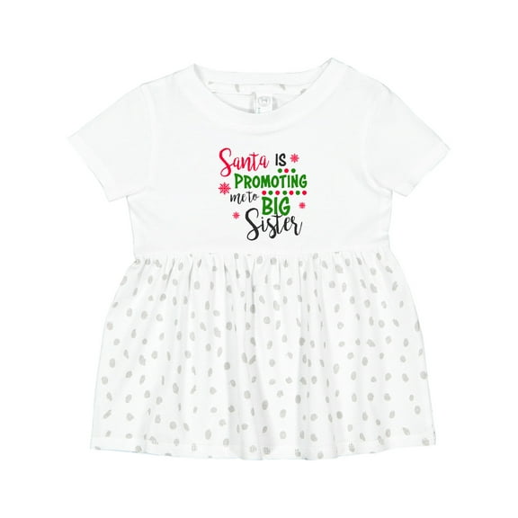 Inktastic Santa is Promoting Me to Big Sister Girls Baby Dress
