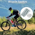 thumbnail image 2 of Unique Bargains Bicycle Spokes Bike Wheel Spokes Silver Tone Nipple 1 Set 14G Carbon Steel Galvanized Silver Tone-87mm, 2 of 7